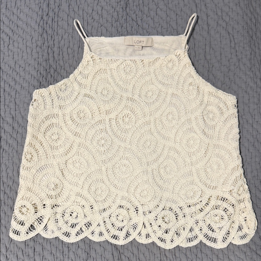 LOFT Women's Ivory Lace Camisole